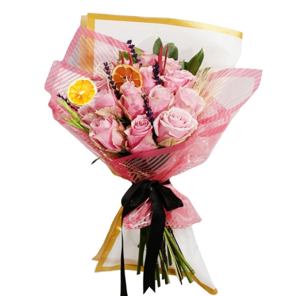 Luxury Series Pink Roses Resim 1