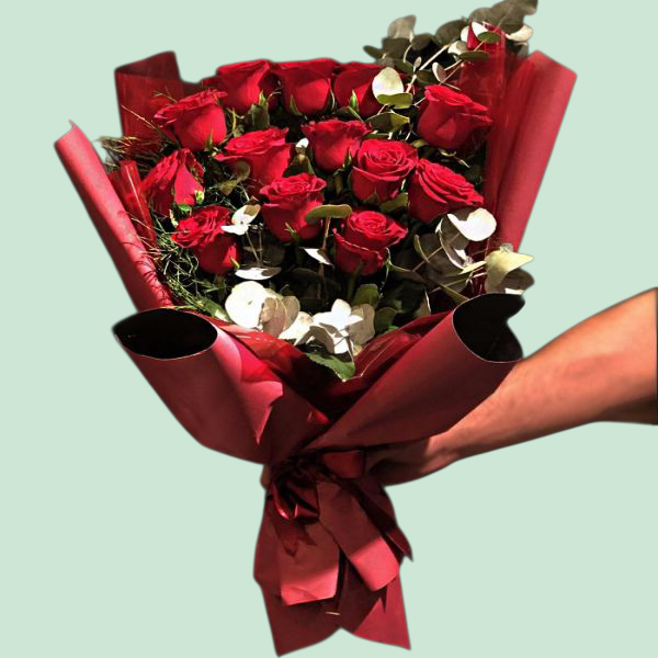 Red Roses 13 Bouquet Resim 1