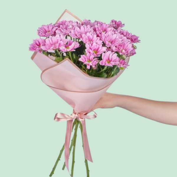 Pembe Papatyalar Çiçek Buketim Resim 1