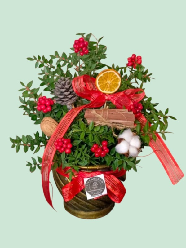  İskenderun Çiçek Siparişi - Gold Seramikte Kokina Arajmanı