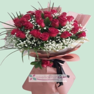 İskenderun Çiçekçi - Kraft Kağıtta 21 Adet Gül Buketi