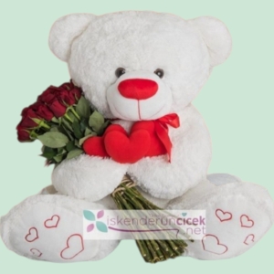  İskenderun Çiçek - Sevimli Ayıcık ve Güller