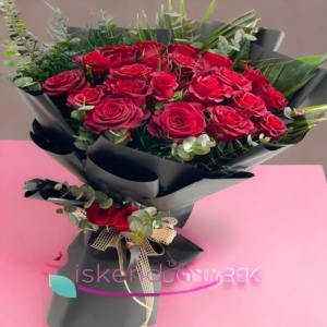  İskenderun Çiçek Siparişi - siyah pelur 21 gül buketi