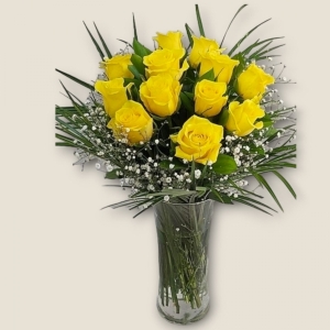  İskenderun Çiçek Gönder - Vazoda Sarı Güller İthal Özel