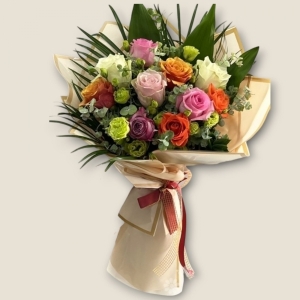 İskenderun Çiçekçi - İthal Renkli Gül Buketi