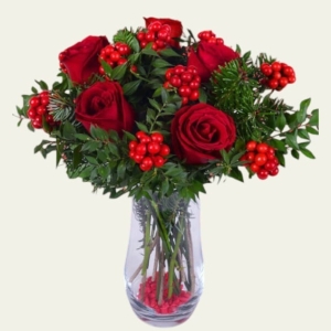  İskenderun Çiçek Gönder - Vazoda kokina ve 5 adet gül