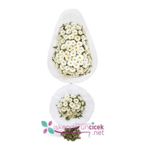  İskenderun Çiçek Siparişi - Çiftli Beyaz Gerberalar Sepeti