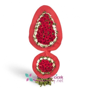  İskenderun Çiçek - Çiftli Kırmızı ve Beyaz Gerbera Sepeti