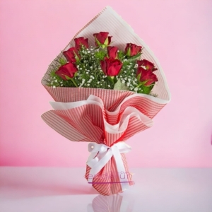 İskenderun Çiçekçi - Sonsuz Aşklar 9lu Gül Buketi