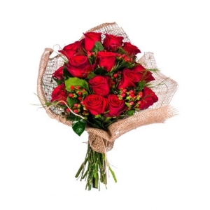  İskenderun Çiçekçiler - Jüt çuval 15 gül