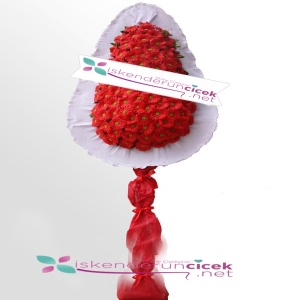 İskenderun Çiçekçi - Tekli Kırmızı Yapay Gerberalar Sepeti