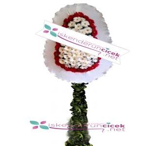  İskenderun Çiçek Siparişi - Tekli Kırmızı Beyaz Gerberalar Sepeti2