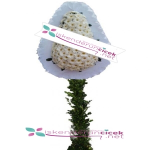  İskenderun Çiçekçiler - Tekli Beyaz Gerberalar Sepeti