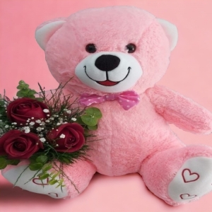  İskenderun Çiçek - peluş ayıcık 3 adet gül