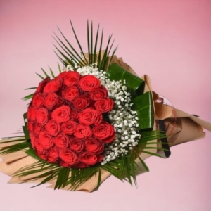  İskenderun Çiçekçiler - Kraft Kağıt 41 Kırmızı Gül Buketi