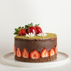  İskenderun Çiçek - ÇİKOLATALI ÇİLEKLİ ŞEFFAF PASTA