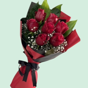  İskenderun Çiçekçiler - Kırmızı Jelatinde 7 adet Gül Buketi