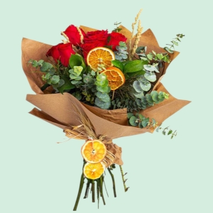  İskenderun Çiçek - Red Color 5 Kırmızı Gül Çiçek Buketi