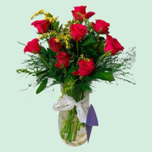  İskenderun Çiçek Gönder - Vazoda 10 İthal Rodos Kırmızı Gül