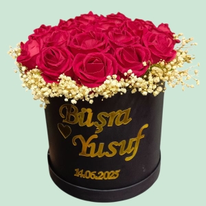  İskenderun Çiçek - İsimli Kutuda Kız İsteme Çiçeği