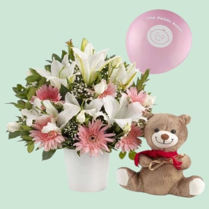  İskenderun Çiçek Siparişi - Kız Bebek Aranjmanı