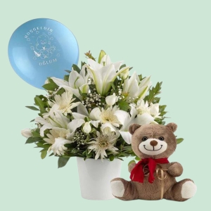  İskenderun Çiçek - Erkek Bebek Aranjmanı