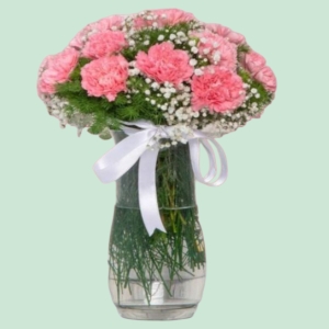  İskenderun Çiçekçiler - Vazoda 15 adet pembe karanfil