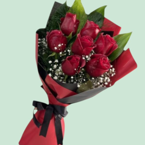  İskenderun Çiçekçiler - Kırmızı Jelatinde 7 adet Gül Buketi